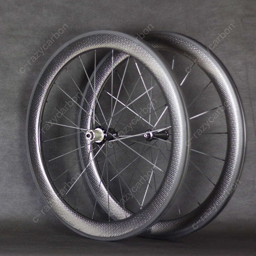 Колеса для дорожного велосипеда 700c Dimple Aero Carbon 2 года гарантии 50 мм клинчерное углеродное колесо переднее и