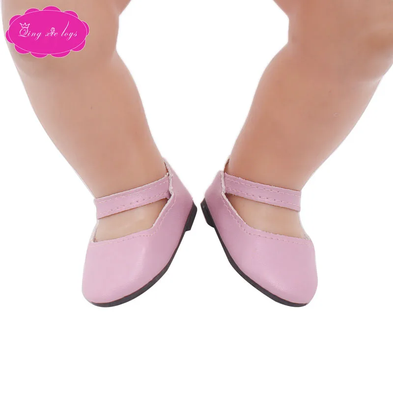 Куклы розовое платье принцессы обувь подходит 43 см baby doll и американский 18 дюймов девушки кукла обувь аксессуары g5-g66