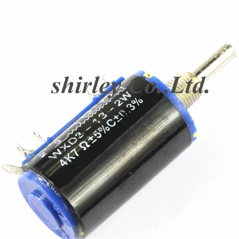 Connectors WXD3-13-2W 100 200 220 470 680 1K 2.2K 3.3K 4.7K 5.6K 6.8K 10K 22K 33K 47K 100KOhm WXD3-13 2W Wirewound Potentiometer |