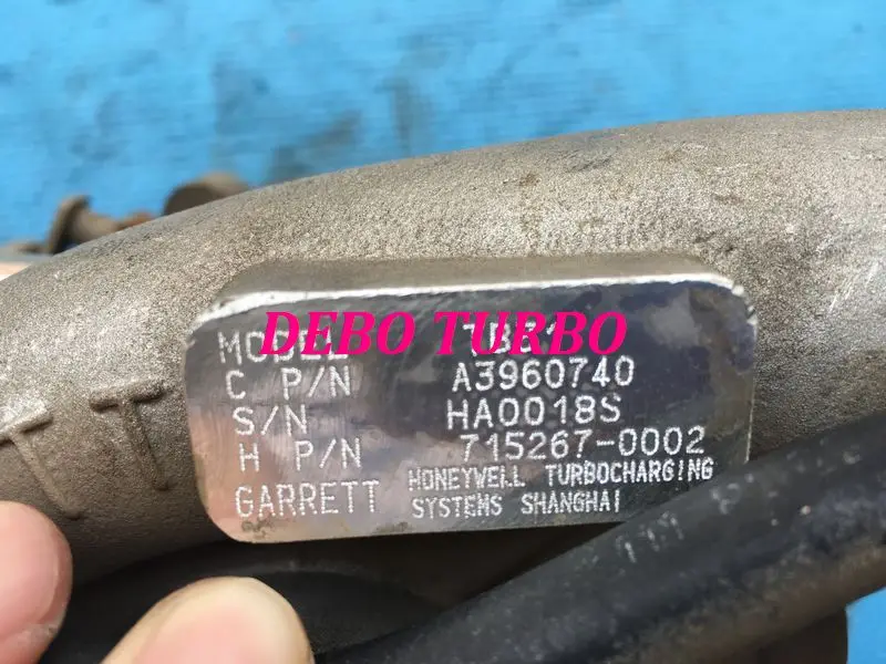 Б/у настоящий GARRETT TB31 715267 5002S 3960740 Dongfeng CUMMINS (DCEC) 4BTA 3.9L 92KW/125HP
