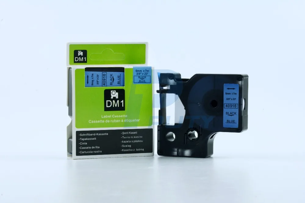 Совместимый с пишущей машинкой DYMO D1 40916 черный на голубом 9 мм * 7 м|dymo d1|d1 dymodymo d1 tape |