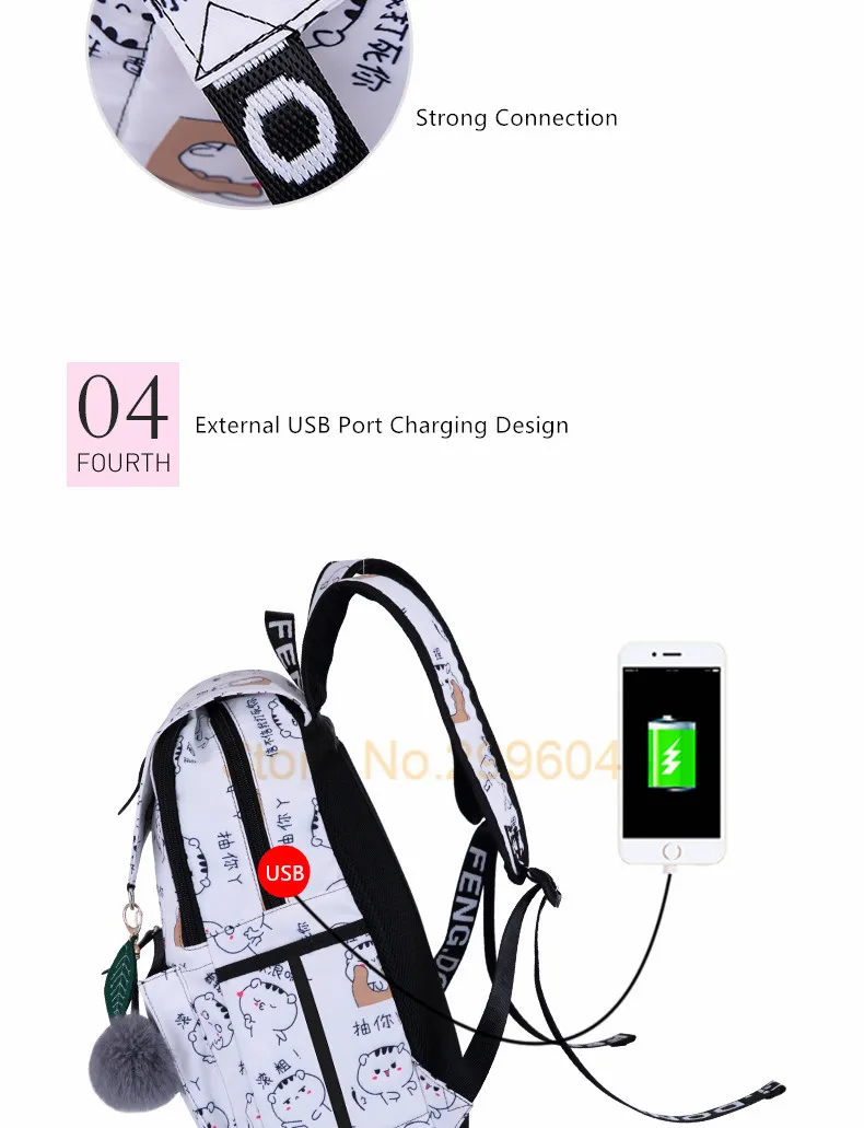 FengDong, рюкзаки для девочек-подростков, школьные сумки, черный usb рюкзак, женские дорожные сумки, рюкзак, женская модная сумка для ноутбука 15,6