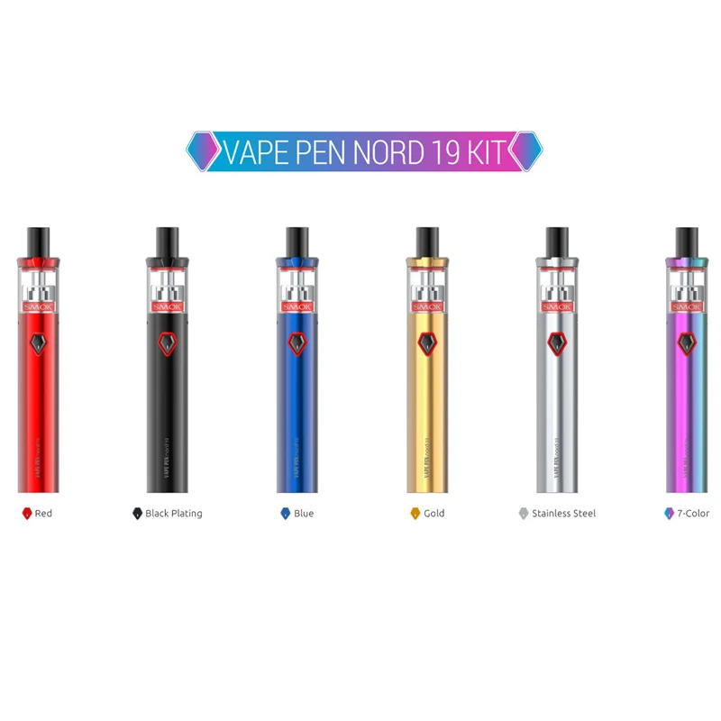 Электронная сигарета SMOK Nord 19 с аккумулятором на 1300 мАч и атомайзером 2 мл 2000 |