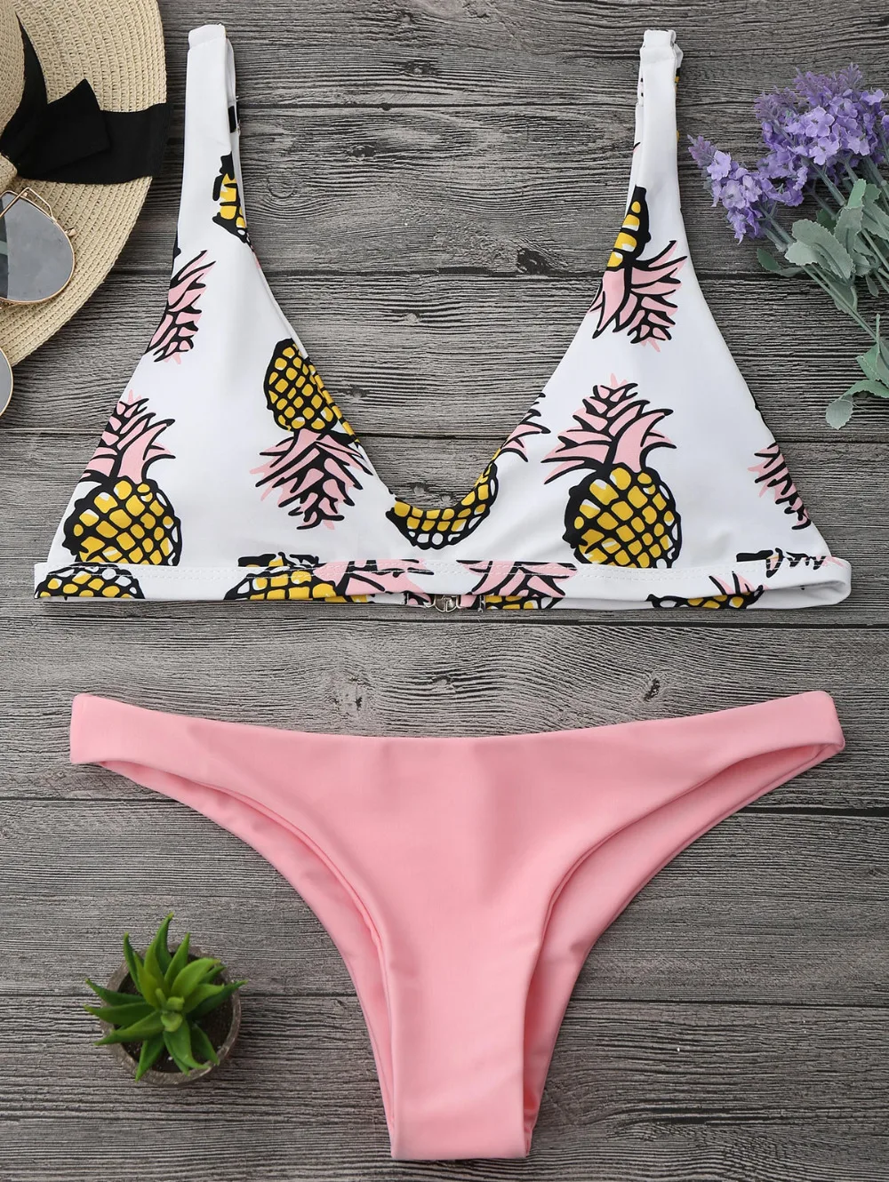 ZAFUL 2019 комплект бикини с рисунком ананаса женский купальник feminino brasileiro conjunto maillot