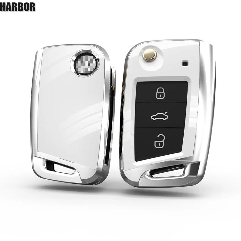 Harbor 3 кнопки силиконовый чехол для брелка с ключом VW Polo 2016 Golf 7 MK7 Skoda Octavia Combi A7 SEAT Leon