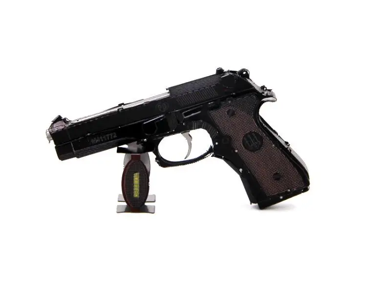 Мода 7,2x1,2x4,6 см 3D сборная металлическая мини-цветная модель пистолета Beretta 92 не может снимать подарок для детей A414