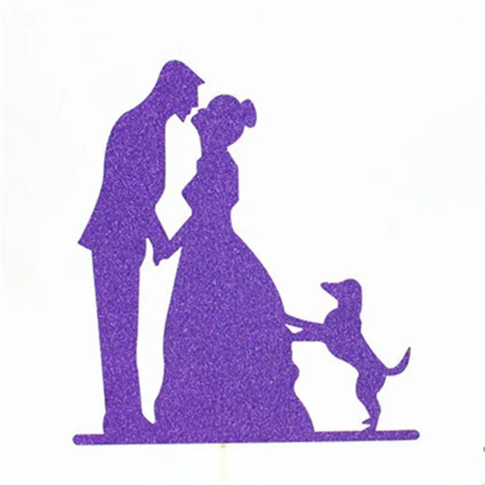 H78 Cake Topper Свадебный Топпер для торта, фиолетовые Свадебные украшения для свадьбы, Mr Mrs, свадебные топперы для торта, вечерние принадлежности для жениха и невесты, топпер для торта - Цвет: H78 Cake Topper