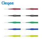 Cleqee P5007 10 шт. изоляционная игла для пирсинга Неразрушающий мультиметр тестовые щупы красныйчерный