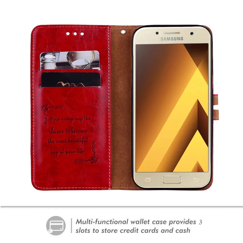Чехол для телефона Samsung A5 2016 2017 2018 Флип кожаный деловой кошелек сумка чехол Galaxy A510