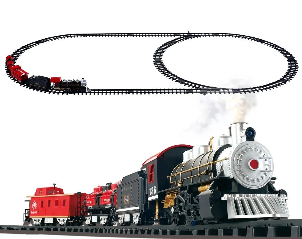 Классическая Имитация электрического поезда трек Набор детских игрушек с