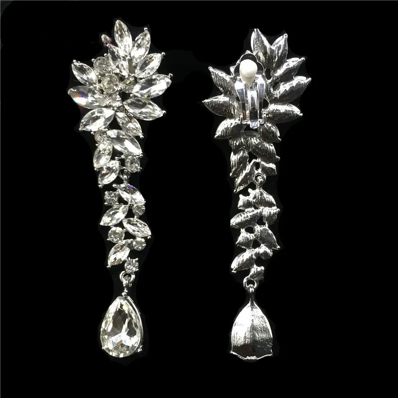 Элегантные цветочные сверкающие серьги для невесты для девочек, очаровательный серебристый цвет, бриллиантовая страза, свадебный женский подарок MY3341.
