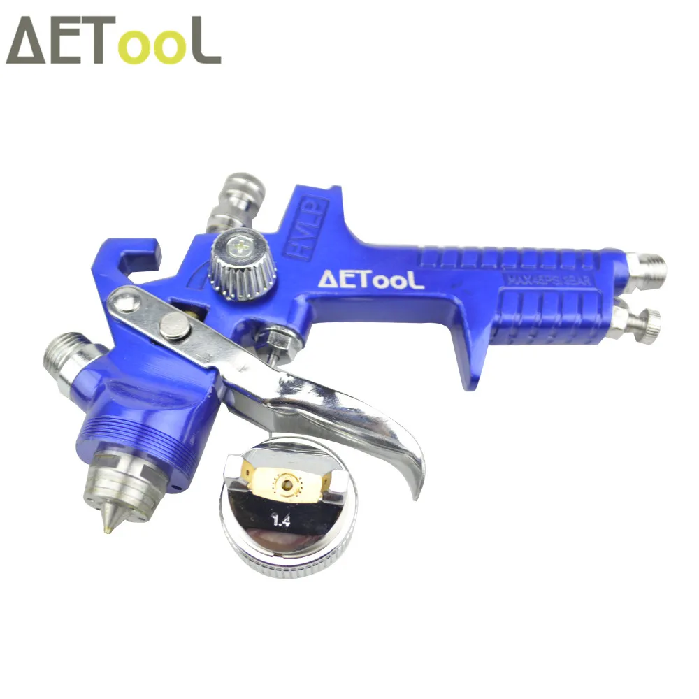Aetool1.4мм/1 7 мм сопло HVLP распылитель пистолет с 1000 мл Хоппер Аэрограф Для покраски