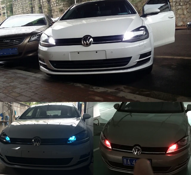 2x PW24W Cao Cấp LED Đèn Chạy Bóng Đèn DRL Cho VW Golf MK7 Golf7 Golf VII Rline(2013-Với Bộ Đèn Xenon Chỉ)