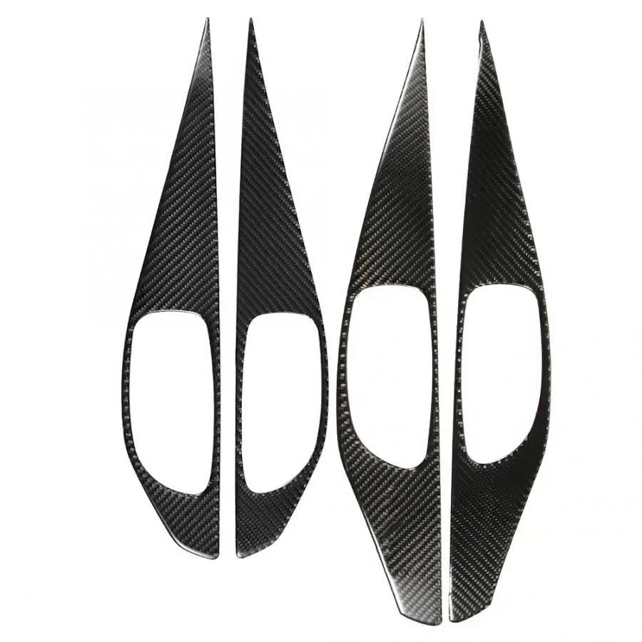 4pcs Real Carbon Fiber Inner Door Handle Bowl Cover Trim Fit For Infiniti Q50/Q50L 2013 2014 2015 2016 2017 2018 Car accessories |