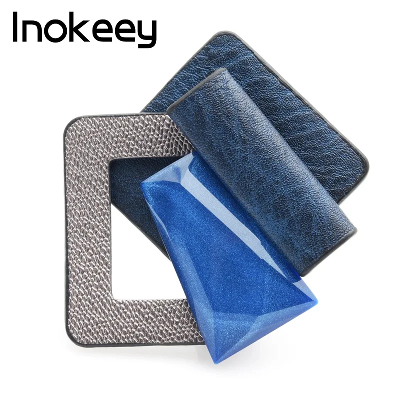 Inokeey, акриловая квадратная брошь, булавки, кожа, Геометрическая брошь, булавки для женщин, свитер, ювелирное изделие, подарок