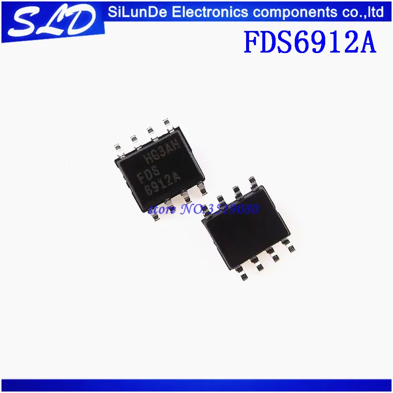 

Free Shipping 50pcs/lot FDS6912A FDS6912 FDS 6912A SOP-8 new and Original in stock