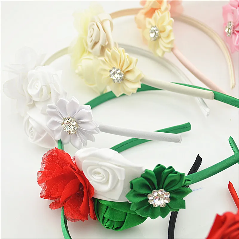 Обруч для волос с цветочным принтом 10 цветов|Аксессуары девочек| |