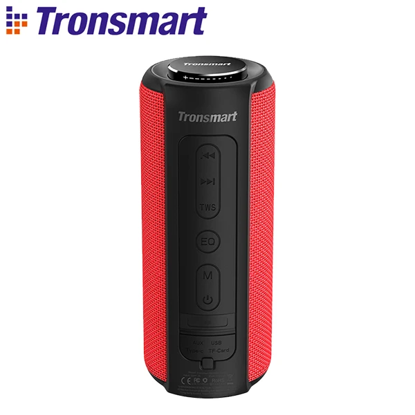 Tronsmart T6 Plus Bluetooth динамик 40 Вт портативный динамик глубокий бас Саундбар с IPX6 Водонепроницаемый, power Bank функция SoundPulse - Цвет: Red T6 Plus