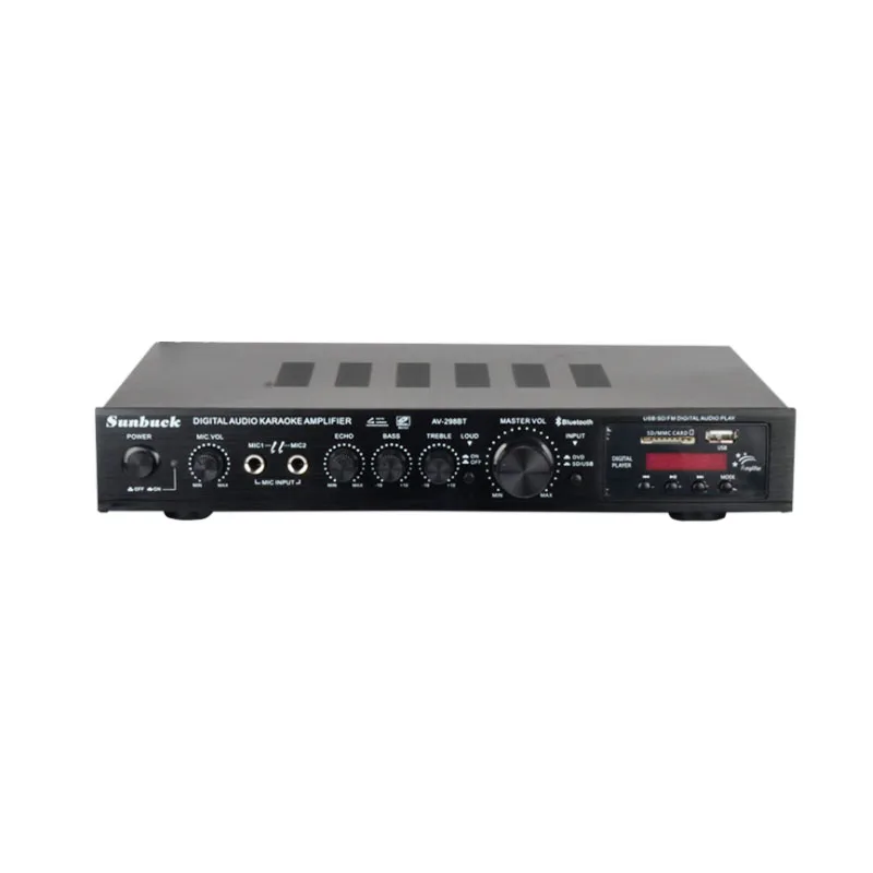 220V AV-298BT 5-канальный домашний усилитель мощности USB Встроенный Bluetooth усилитель HiFi усилитель