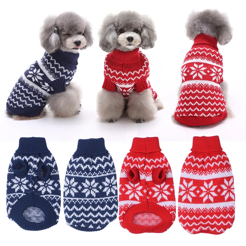 1 шт. модная теплая одежда для собак и кошек Рождественские свитера зимняя