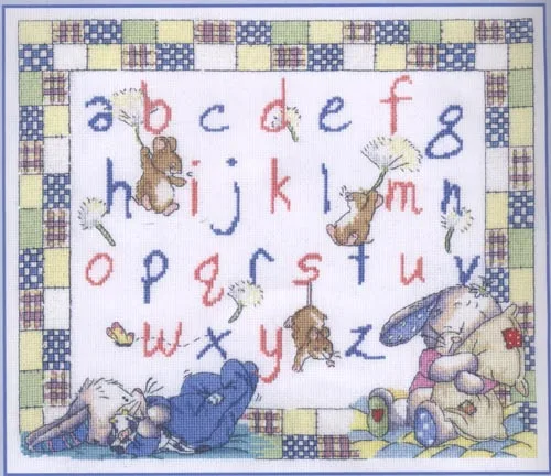 Вышивка крестиком Fishxx XT24, рисунок животных, кролик и мышь, Европейский набор для ручной вышивки «сделай сам», милая мультяшная картина для детского дома