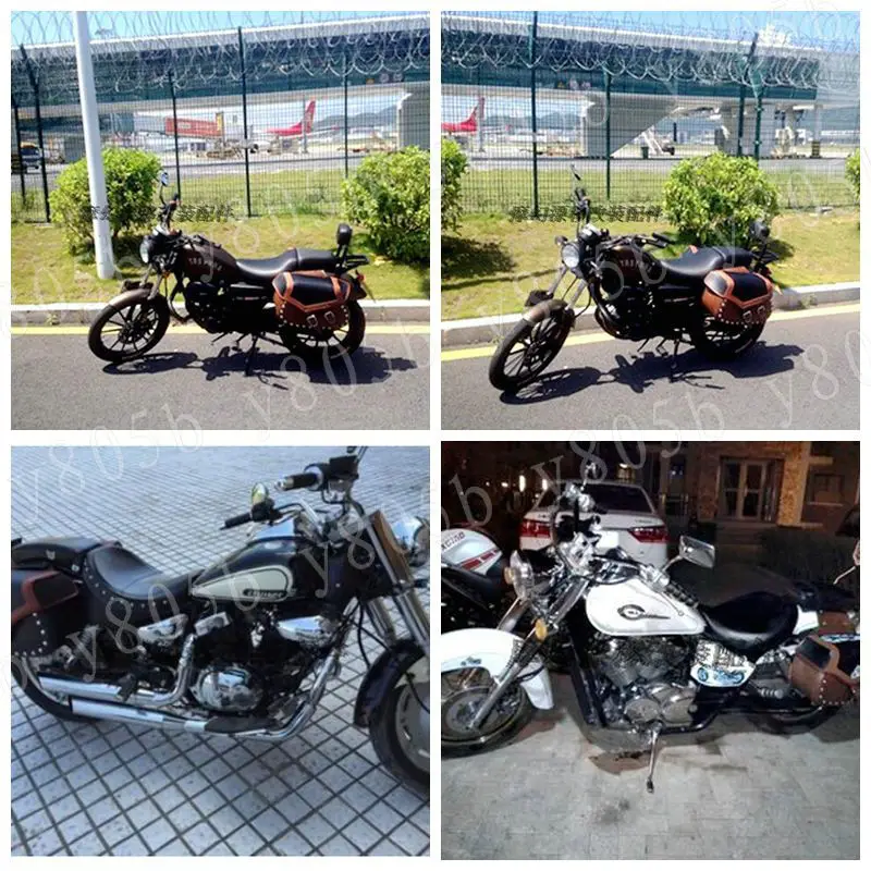 Новая кожаная Боковая Сумка для мотоцикла седельные сумки Honda Yamaha Suzuki Kawasaki Street