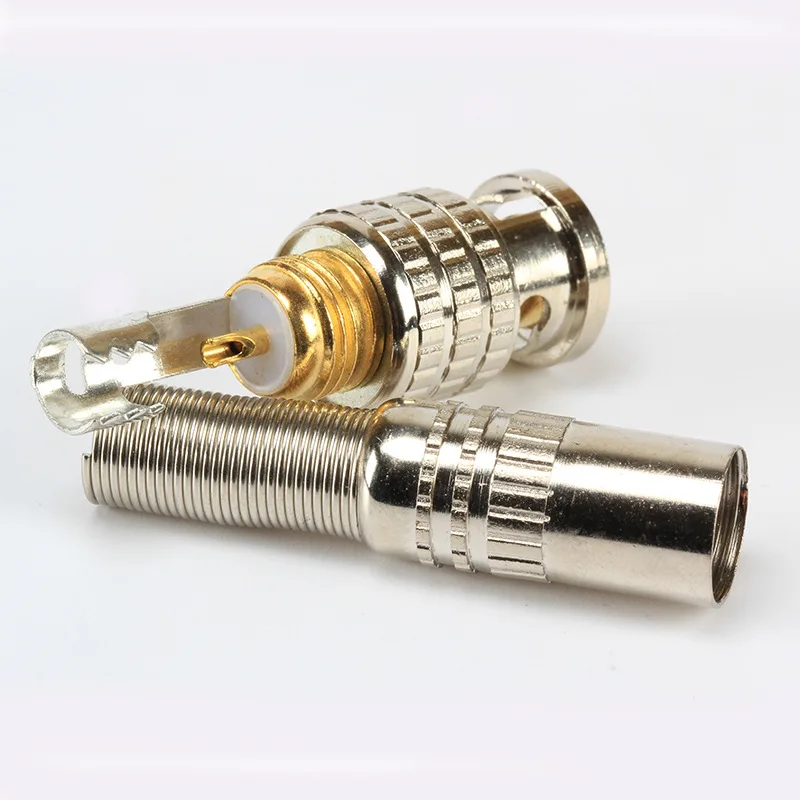 Штекерный соединитель BNC латунный обжимный кабель с внешней резьбой для камеры