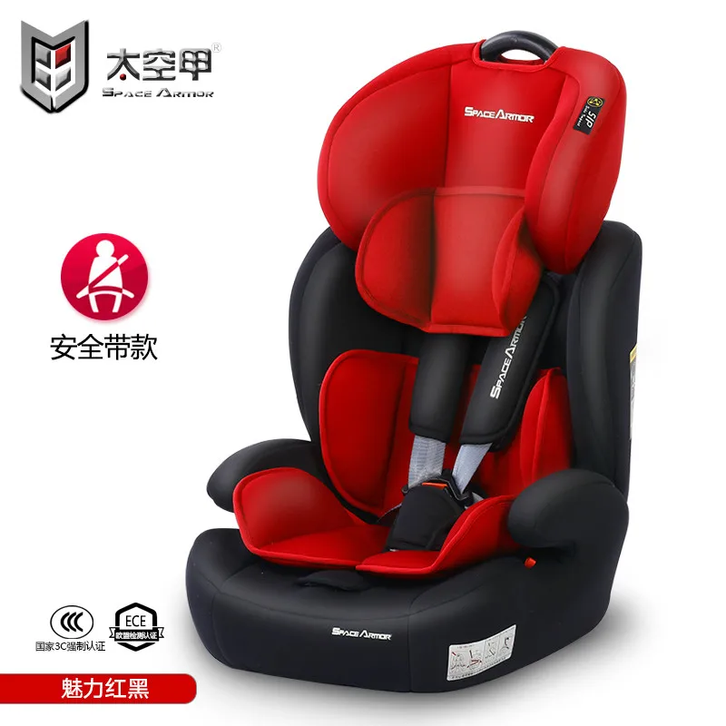 Детское автокресло Isofix двойной Интерфейс детское безопасное сидение От 0 до 12 лет Портативный автокресло 5-точечный ремень безопасности восемь регулировкой по высоте - Цвет: Red
