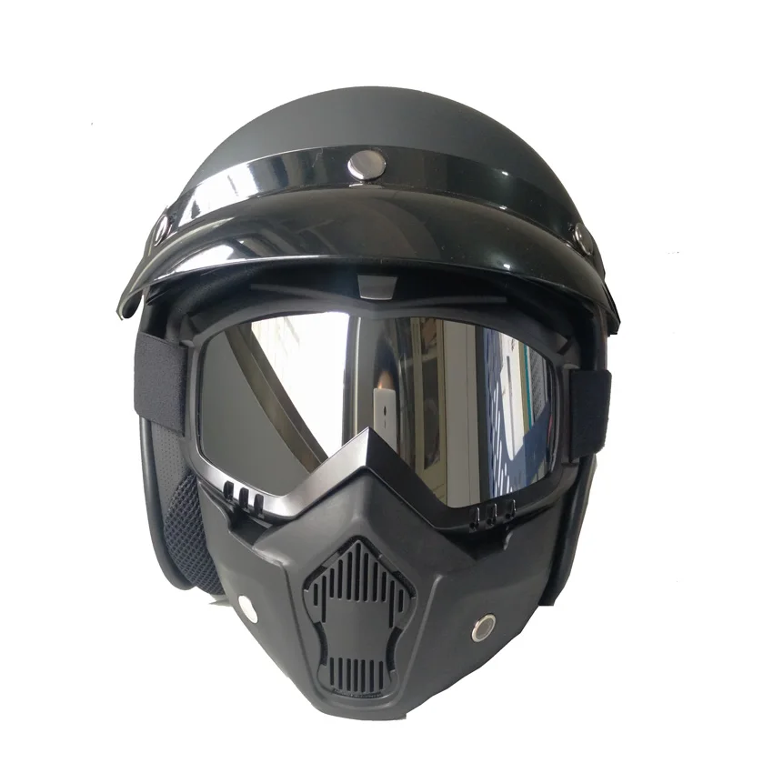 Шлемы мотоциклетные с открытым лицом винтажные шлемы в стиле ретро горошек |