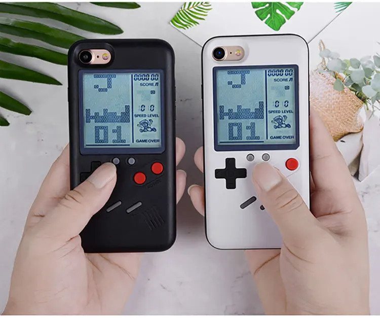 Tetris Ручной игровой плеер Чехол Для Телефона iPhone 6 6s 7 8 Plus X XS детский подарок