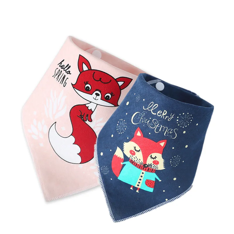 2 шт./партия, детские нагрудники, бандана, горячая Распродажа, хлопковые двухслойные Слюнявчики для мальчиков и девочек, треугольные нагрудники, бандана, детское полотенце