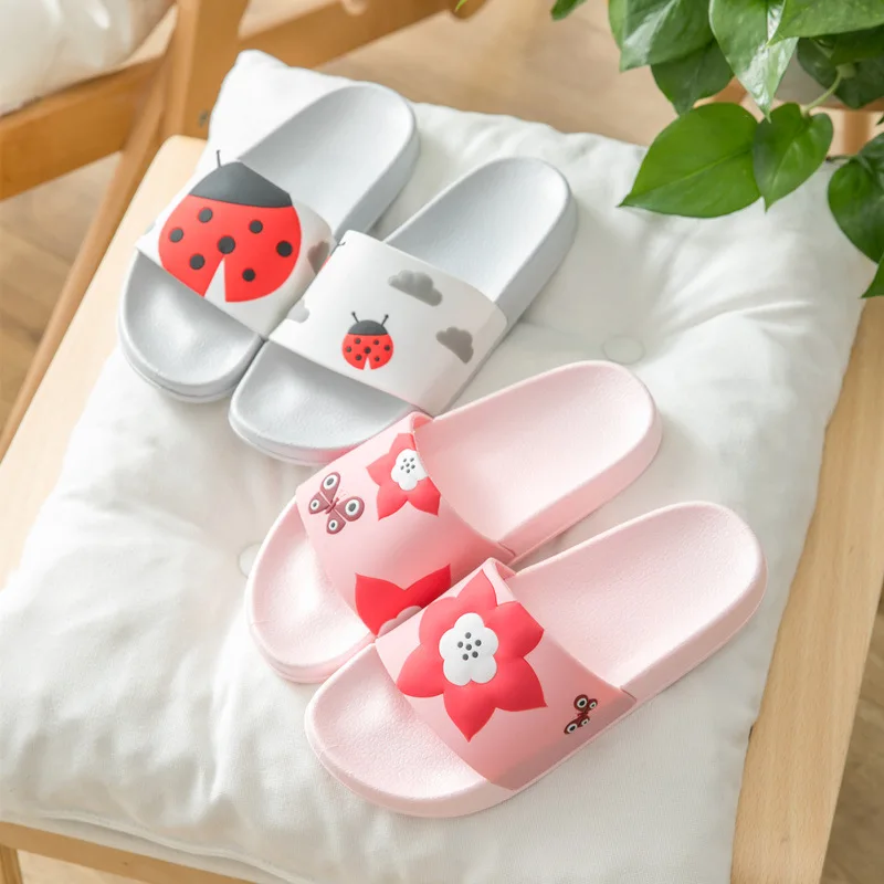 Прямая поставка Женская обувь Милые Мультяшные шлепанцы с рисунками животных