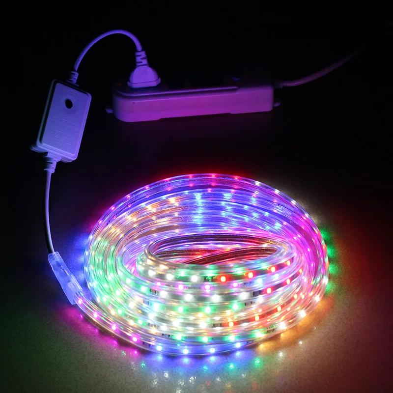 LAIMAIK SMD2835 светодиодный светильник Светодиодная лента 220 В перем. Тока 48