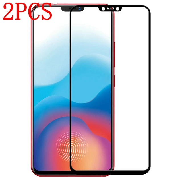 Закаленное стекло с полным покрытием для Vivo V9 2 шт. защитная пленка экрана