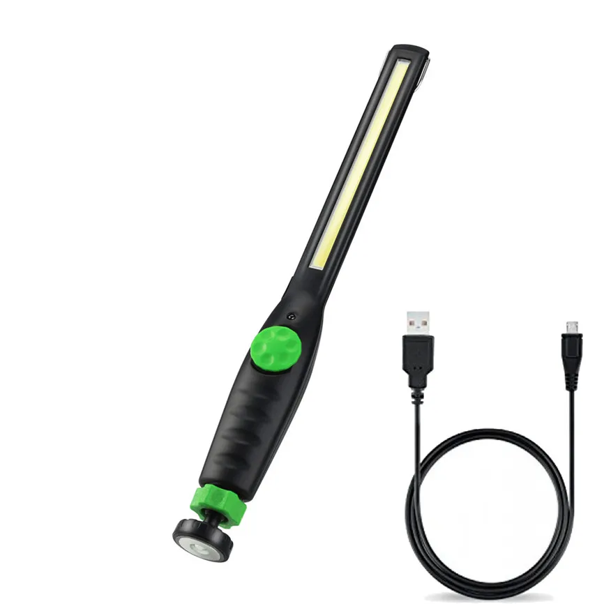 Green COB светодиодный рабочий свет фонарь USB Перезаряжаемый ручной рабочий домашний гараж автомобиль аварийный наружный светильник вспышка Oct#1 - Испускаемый цвет: Green