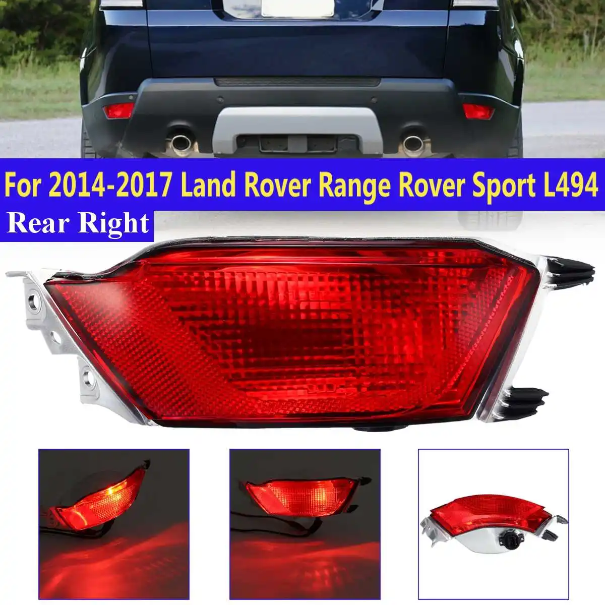 Right Side 2 шт. задний противотуманный светильник s для Land Rover Range Rover Sport L494 с лампочкой задний светильник DRL дальнего света задний светильник - Цвет: Right Side