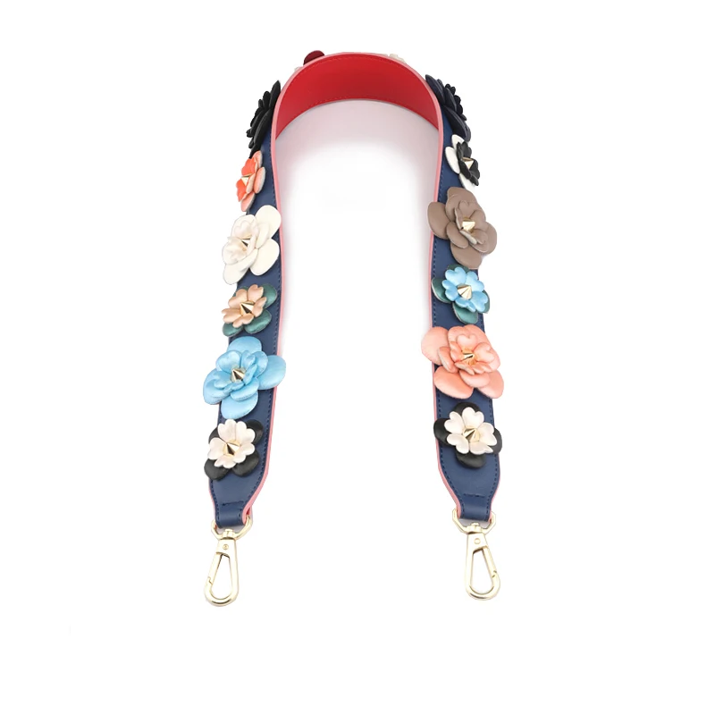 Новый цветок женские сумки ремни кожа дизайн шикарный новый модные аксессуары