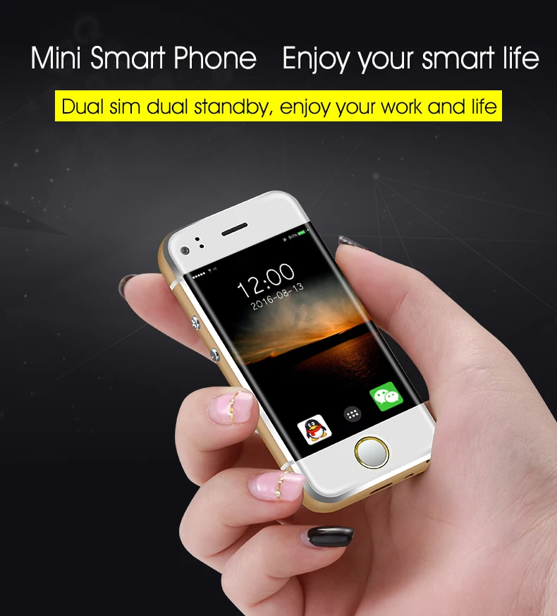 SOYES 7S Dual SIM двойной режим ожидания маленький мини 3G данных ультра тонкий смартфон Android 5,1 Bluetooth 4,0 и 1G+ 8G памяти шагомер