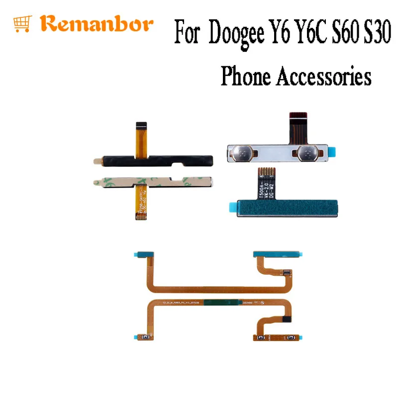 Remanbor Для Doogee Y6 Y6C S60 Lite S30 Боковая кнопка Flex Мощность + Кнопки громкости шлейф s60