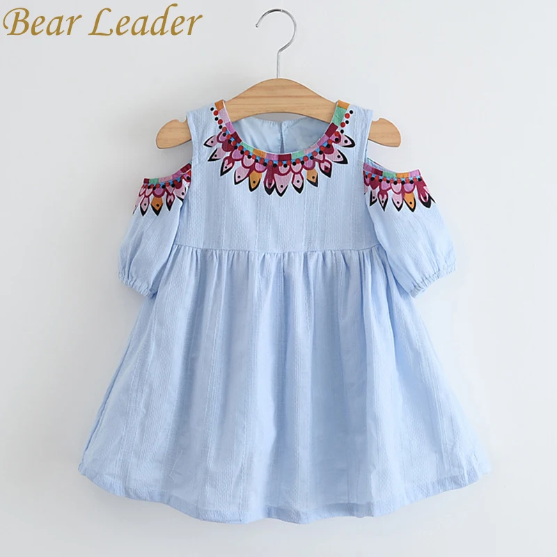 Платье для девочек bear leader модное летнее платье без бретелек детское топ-утечка