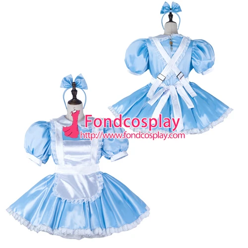Горничная Сисси атласное платье Запираемая униформа косплей костюм на заказ