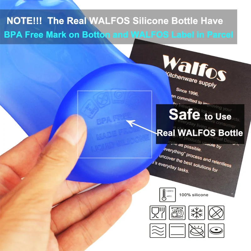 WALFOS Leak-Proof Seal Large Capacity Nozzle Sport Bicycle Plastic Tritan Water Bottles With Cover Lip Filter BPA free | Дом и сад