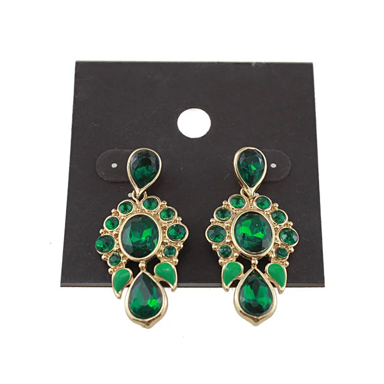 BIGBING Fashion jewelry fashion green clear red purple crystal stud earring wholesale free shipping R165 | Украшения и аксессуары