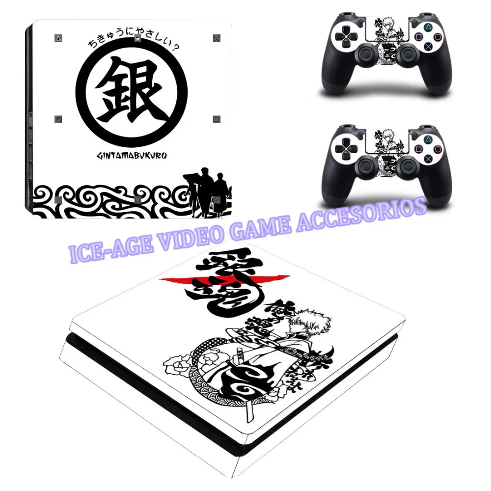 3 стили Аниме Gintama для PS4 тонкий Кожного Покрова Наклейки Кожи ps4 slim консоли и 2 шт.