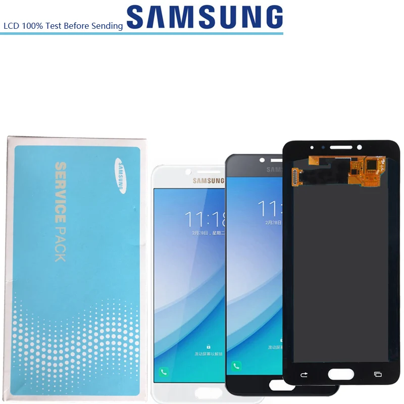 5,7 Супер AMOLED lcd s дисплей для samsung Galaxy C7 Pro C7010 SM-C7010Z lcd сенсорный экран дигитайзер панель в сборе