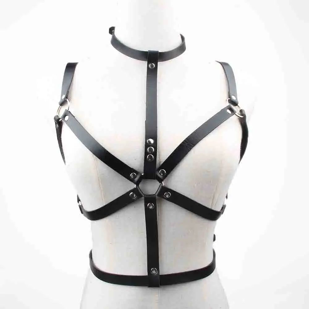 Фетиш жгут женщин пользовательские портупея ручной работы белье кожа БДСМ