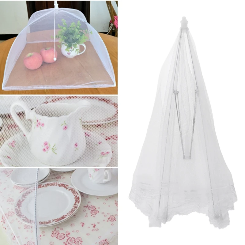 

Mesh Food Cover Dish Umbrella Collapsible Protector Tent Keep Out Flies Bugs