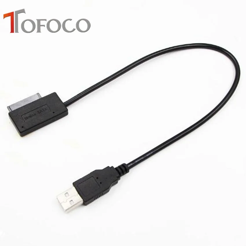 Кабель конвертер TOFOCO USB 2 0 на SATA 6 + 7P внешний адаптер оптического привода для