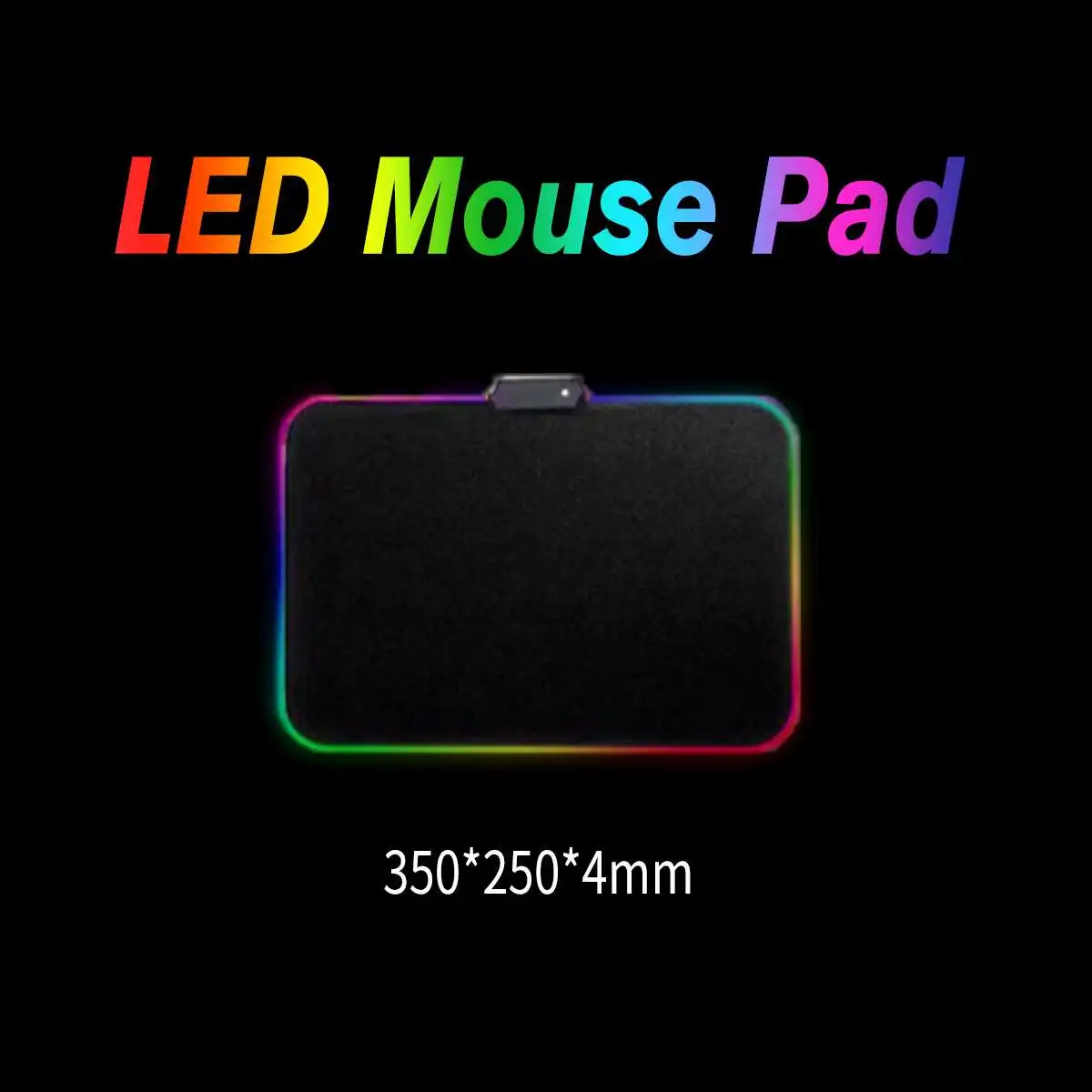 350x250x4mm Большой светодиодный RGB игровой коврик для мыши с расширенной подсветкой, геймерский коврик для мыши, коврик для мыши, цветной Радужный коврик для мыши для ПК, ноутбука, рабочего стола - Цвет: 350x250x4mm