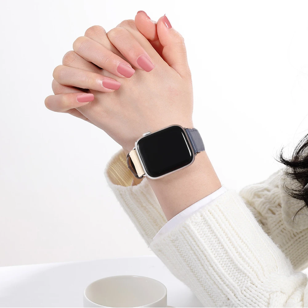 Кожа Ремешки для наручных часов Apple Watch 38 мм 40 мм 42 44 мм Совместимость для наручных часов iWatch серии 4/3/2/1